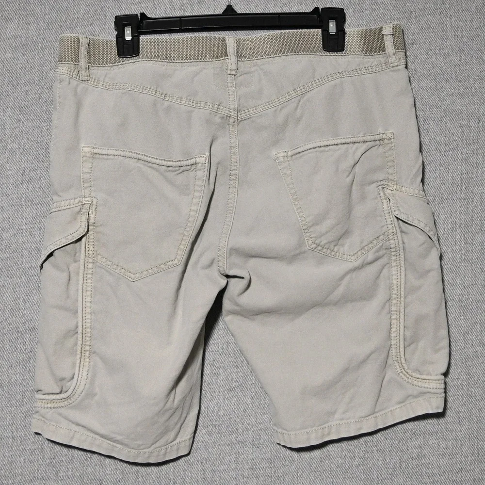 Jetlag Cargo Shorts Mens 100% Cotton Multi Pocket 33 Khaki